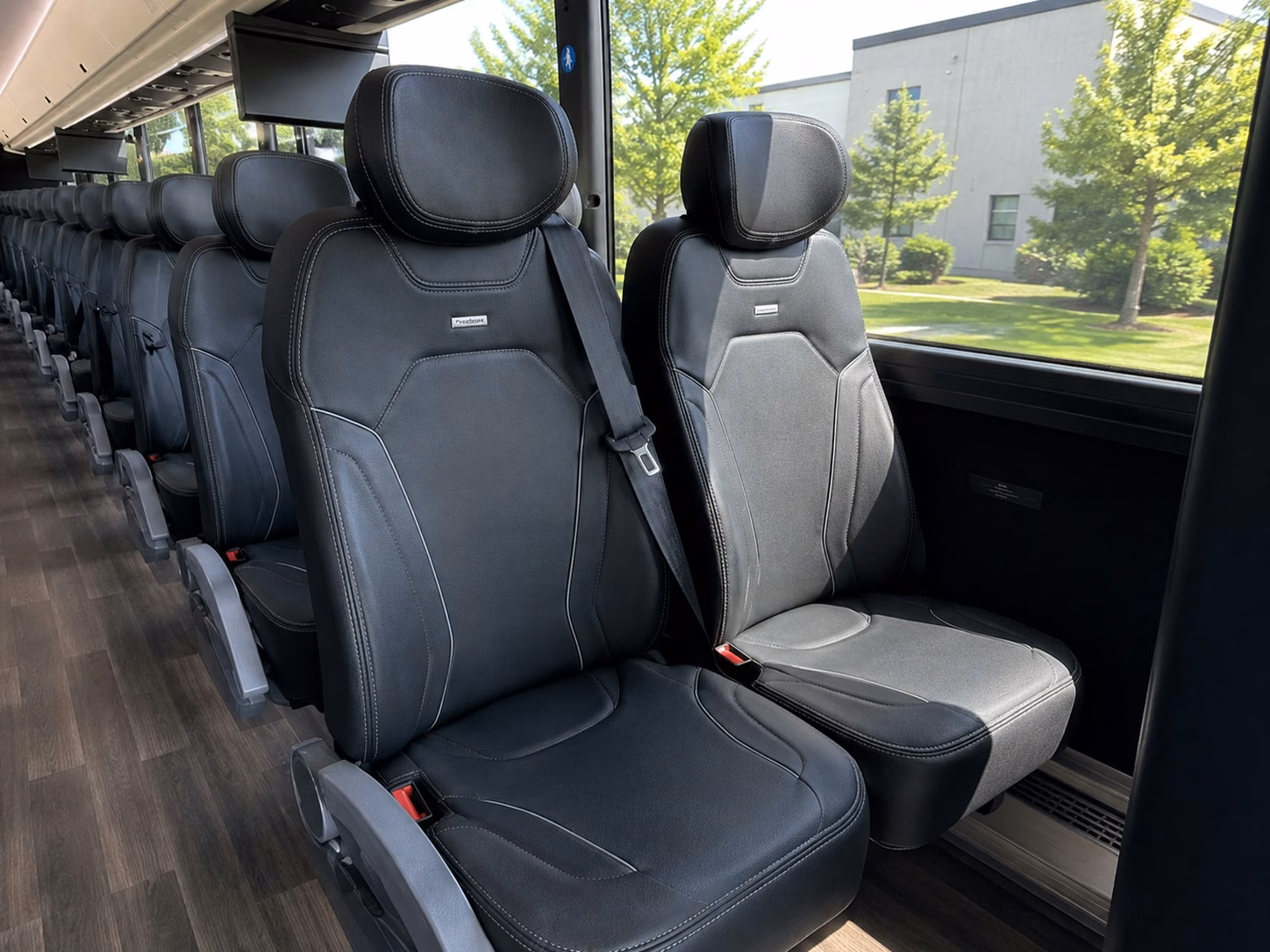 56 passenger charter bus interior