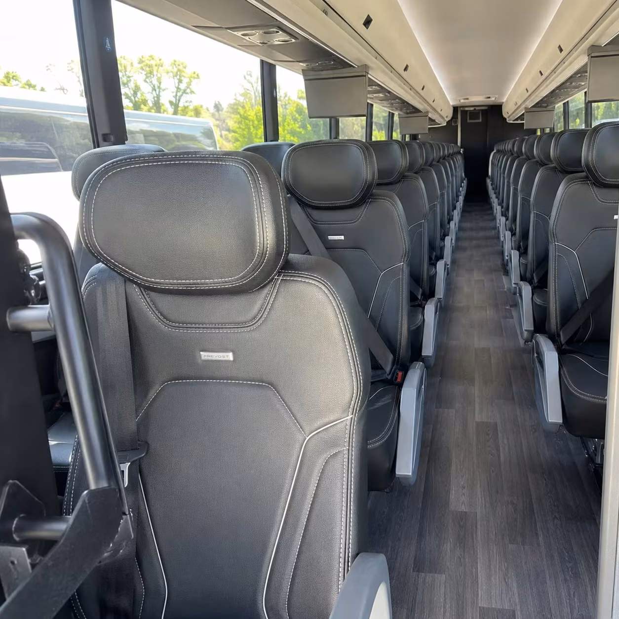 huntsville charter bus rental interior